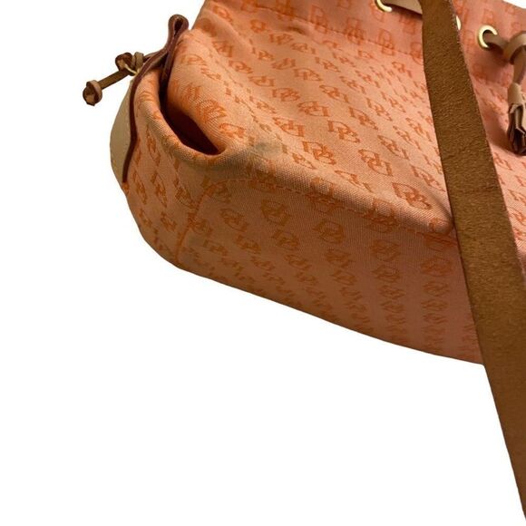 Dooney & Bourke Orange Mini Tassel Tote Signature Jacquard - Picture 6 of 12